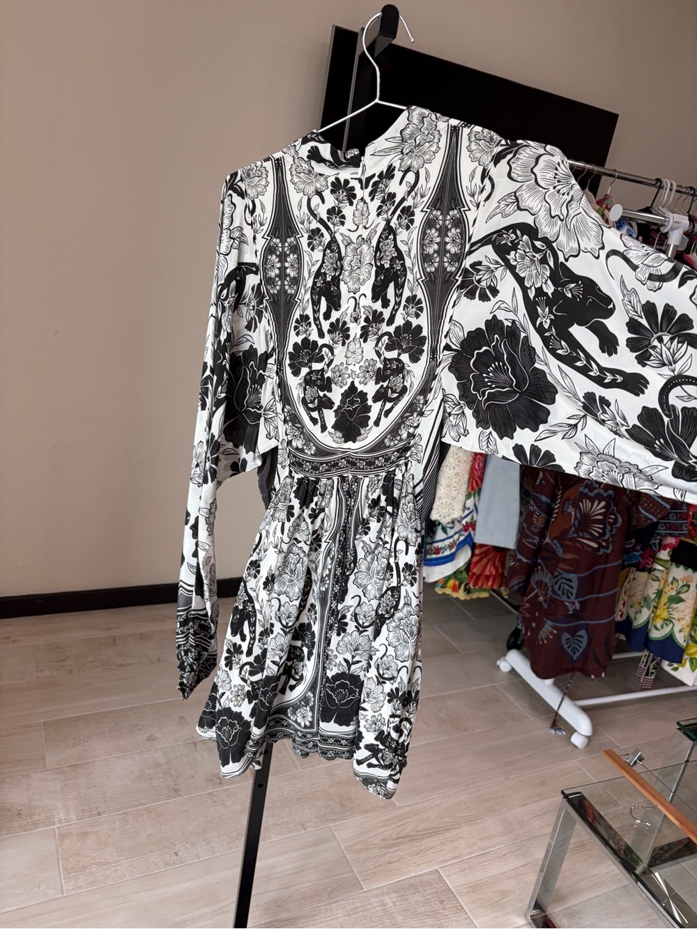 Farm Rio: High-Neck Long-Sleeve
Mini Dress - Picture 6 of 11